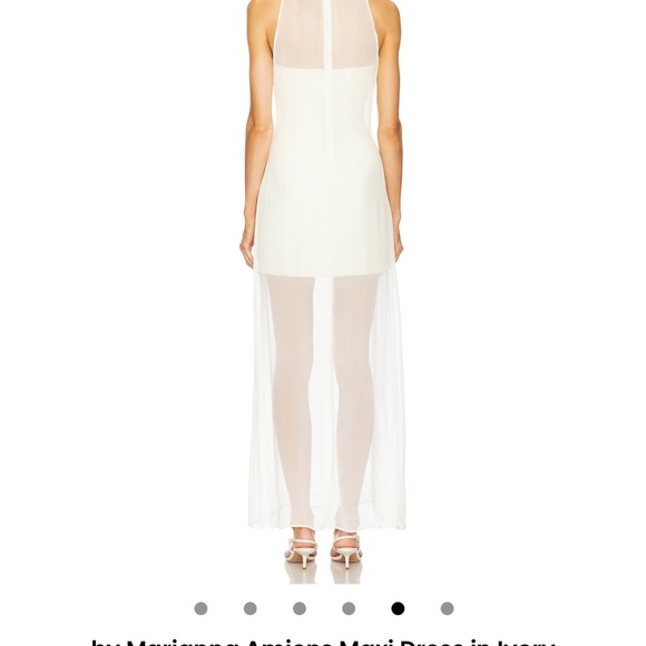 L'Academie Cream Sheer Dress - Picture 2 of 6